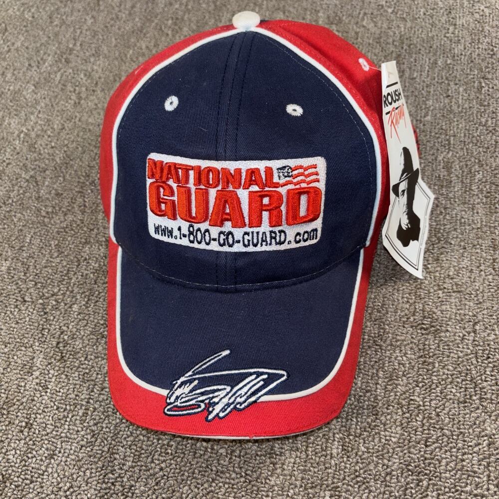 Team Caliber Greg Biffle National Guard Roush Racing Adjustable Red Blue Hat Cap
